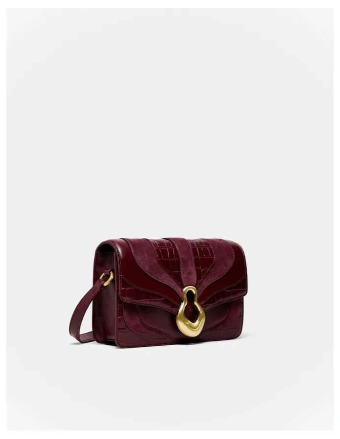 Mimco Shield Crossbody Bag in Merlot