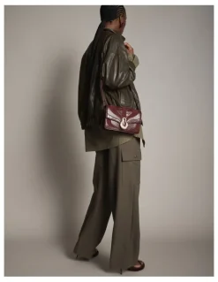 Mimco Shield Crossbody Bag in Merlot