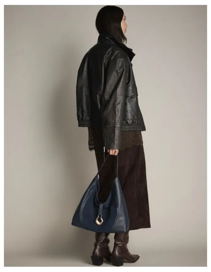 Mimco Shield Hobo Bag in Navy