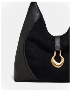 Mimco Shield Hobo Bag in Black