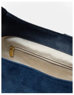 Mimco Shield Shoulder Bag in Navy