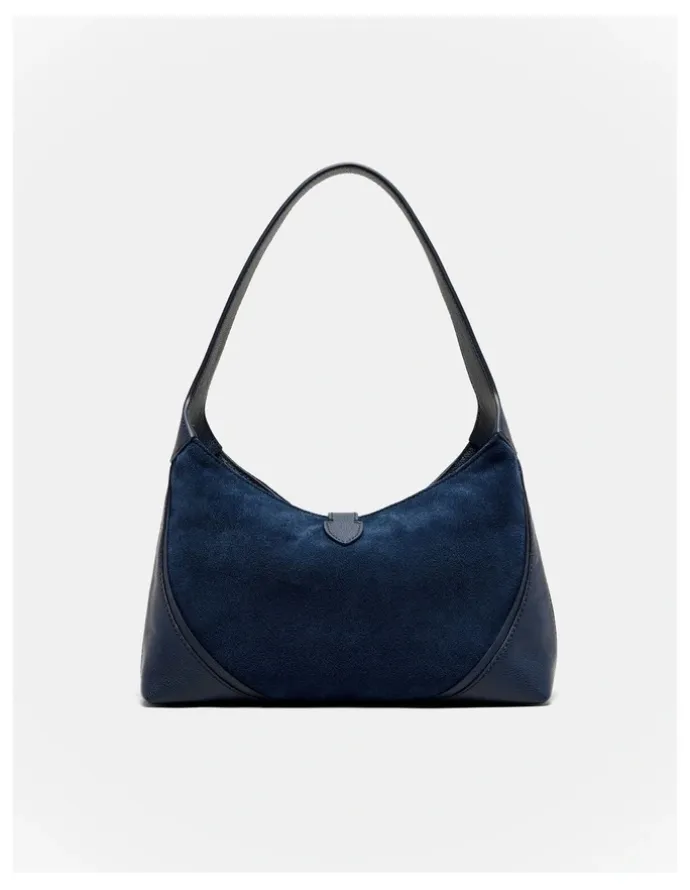 Mimco Shield Shoulder Bag in Navy