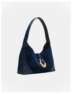 Mimco Shield Shoulder Bag in Navy