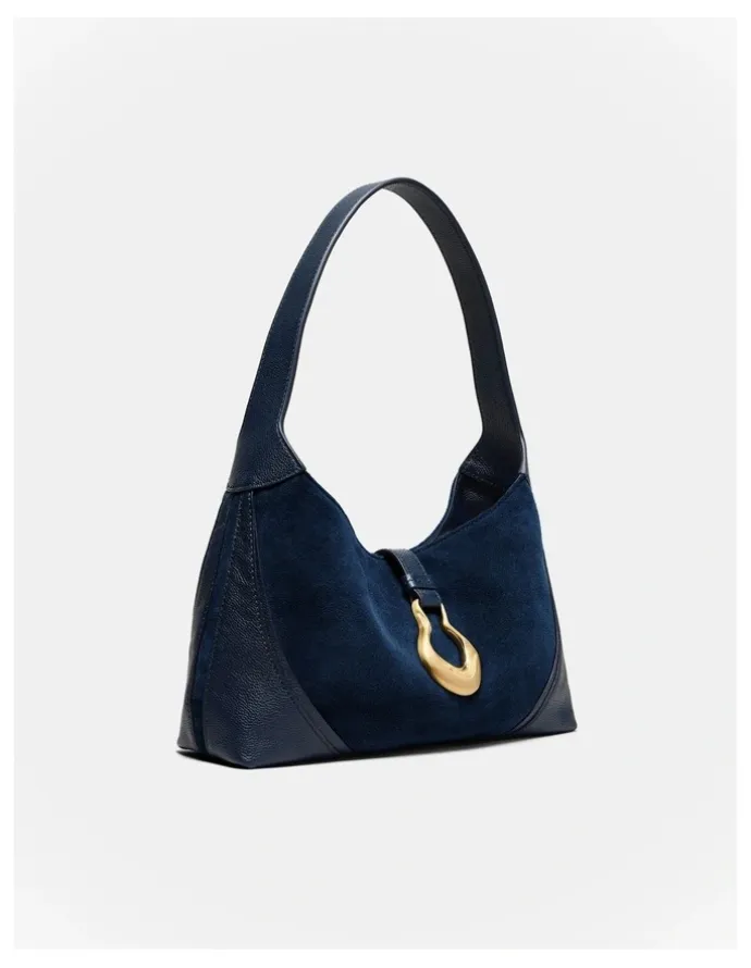 Mimco Shield Shoulder Bag in Navy