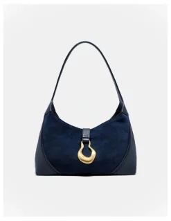 Mimco Shield Shoulder Bag in Navy