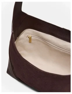 Mimco Shield Shoulder Bag in Bitter Chocolate