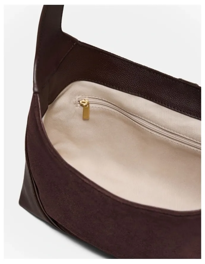 Mimco Shield Shoulder Bag in Bitter Chocolate