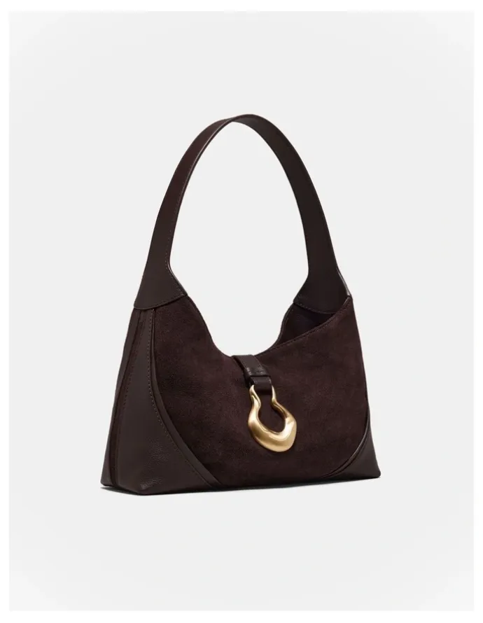 Mimco Shield Shoulder Bag in Bitter Chocolate