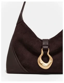 Mimco Shield Shoulder Bag in Bitter Chocolate