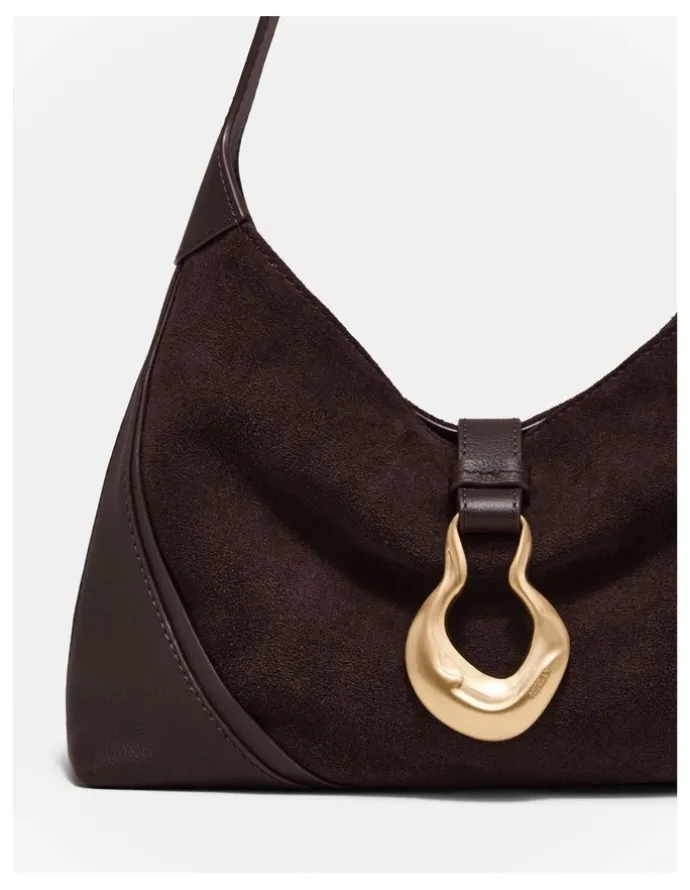 Mimco Shield Shoulder Bag in Bitter Chocolate