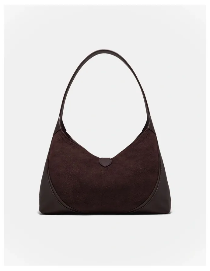 Mimco Shield Shoulder Bag in Bitter Chocolate