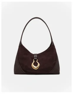 Mimco Shield Shoulder Bag in Bitter Chocolate