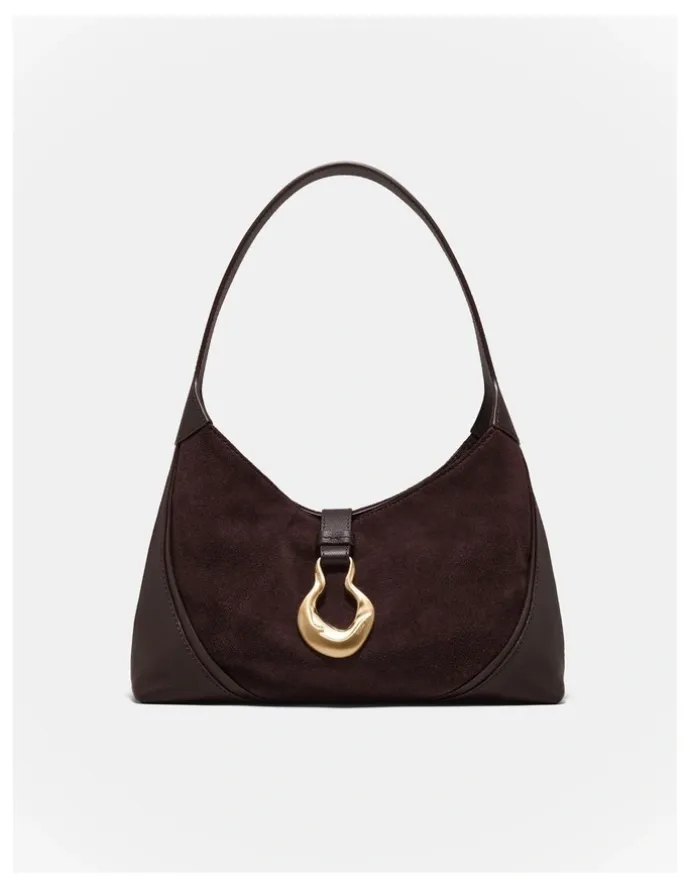 Mimco Shield Shoulder Bag in Bitter Chocolate