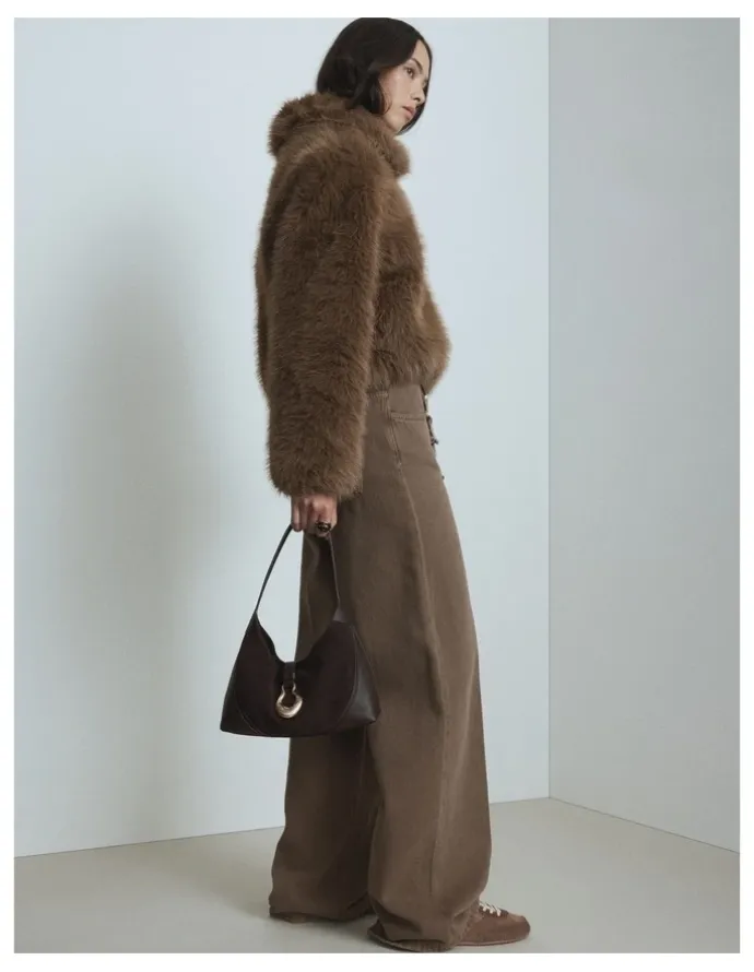 Mimco Shield Shoulder Bag in Bitter Chocolate