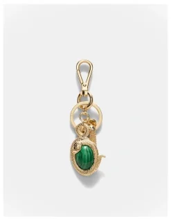 Mimco Snake Bag Charm in Malachite