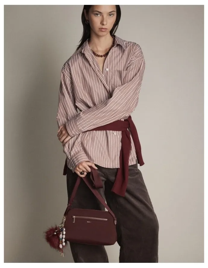 Mimco Squad Crossbody Bag in Merlot