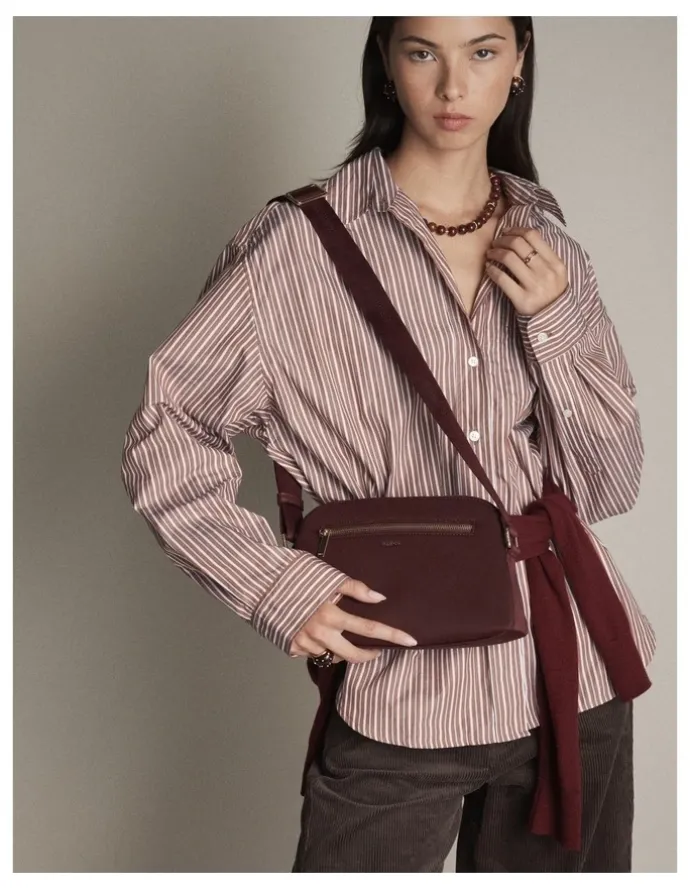 Mimco Squad Crossbody Bag in Merlot