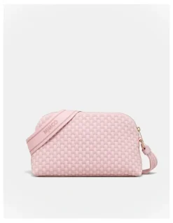 Mimco Squad Woven Crossbody Bag in Pink Salt