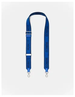 Mimco Stripe Webbing Bag Strap in Cobalt