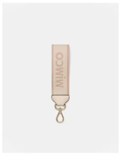 Mimco Stripe Webbing Wrist Strap in Pearl