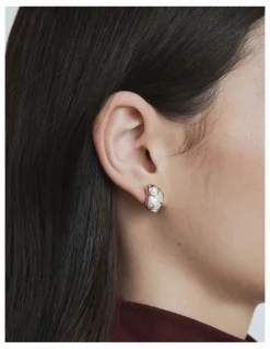 Mimco Sunray Earrings Jacket in Gold