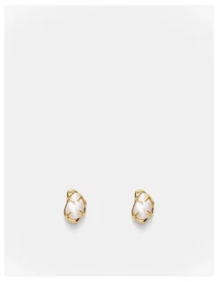 Mimco Sunray Earrings Jacket in Gold