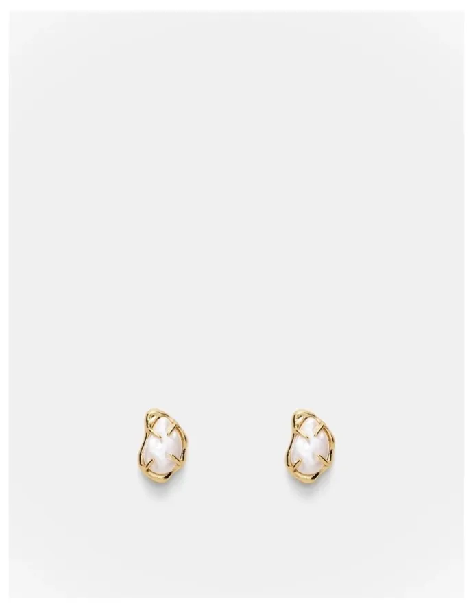 Mimco Sunray Earrings Jacket in Gold