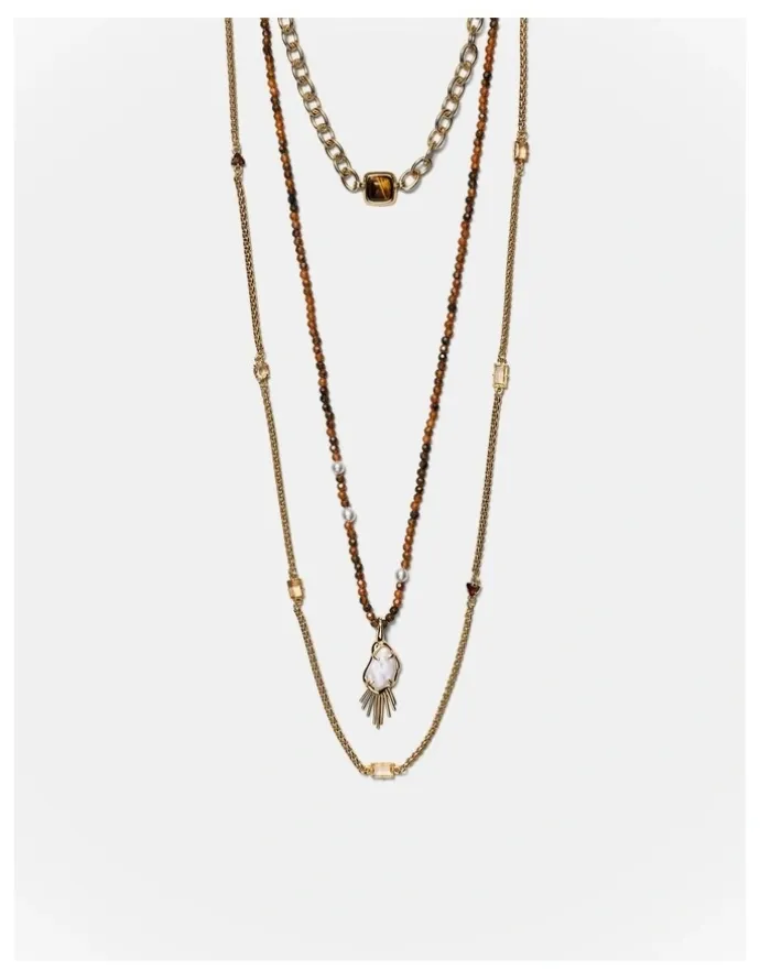 Mimco Sunray Trio Necklace in Gold