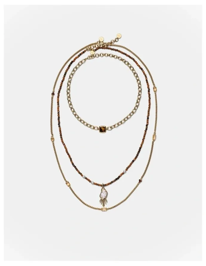 Mimco Sunray Trio Necklace in Gold