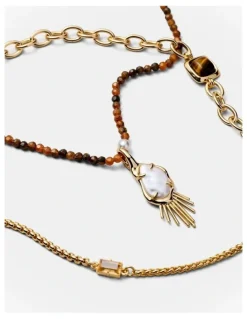 Mimco Sunray Trio Necklace in Gold