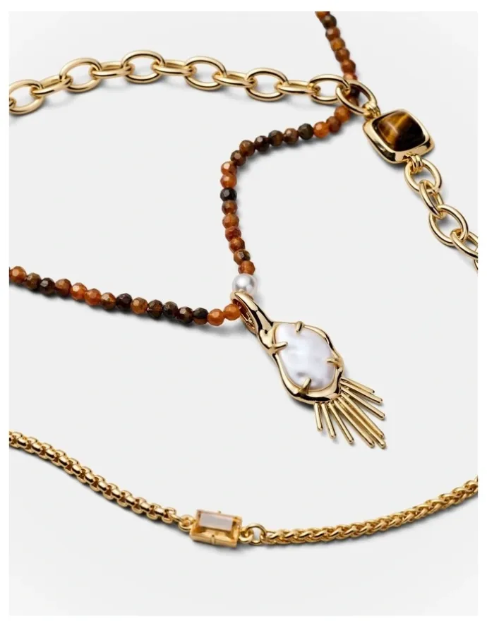 Mimco Sunray Trio Necklace in Gold