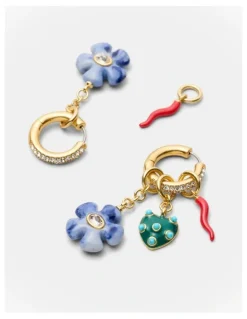 Mimco Talisman Charm Hoop Earrings in Ultra Marine