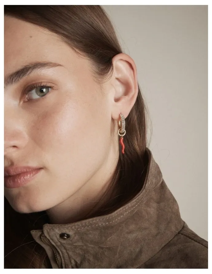 Mimco Talisman Charm Hoop Earrings in Ultra Marine