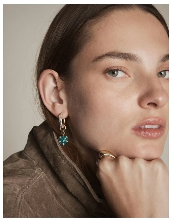 Mimco Talisman Charm Hoop Earrings in Ultra Marine