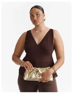 Mimco The Clutch Bag in Light Gold