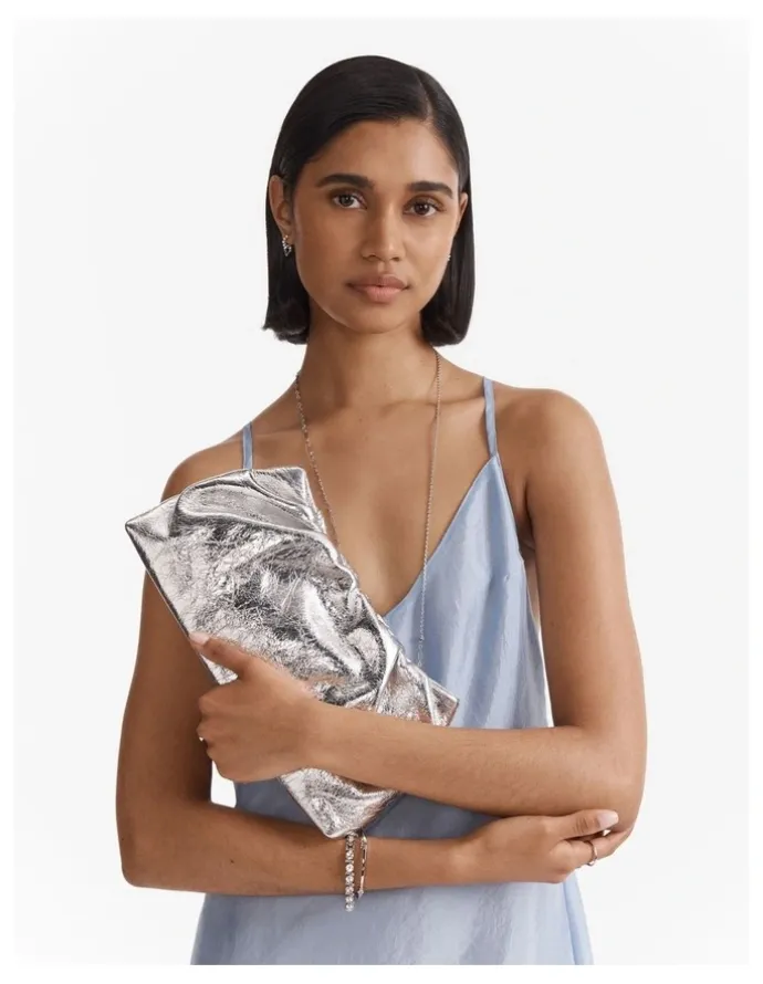 Mimco The Clutch Bag in Silver