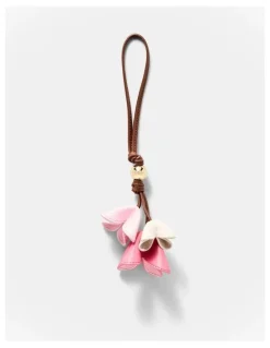 Mimco Trio Floral Charm in Pink Salt
