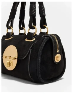 Mimco Turnlock Bowler Grab Crossbody Bag in Black