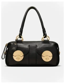 Mimco Turnlock East West Bag in Black