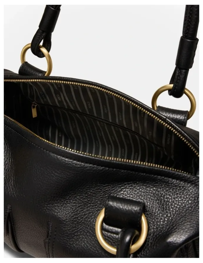 Mimco Turnlock East West Bag in Black