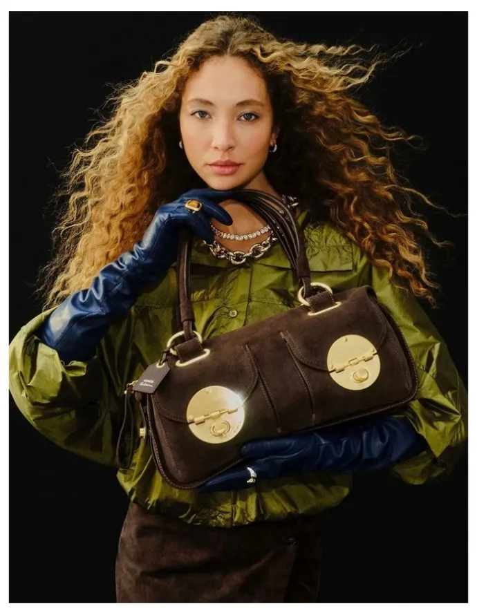 Mimco Turnlock East West Bag in Chocolate