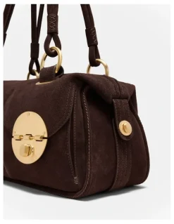 Mimco Turnlock East West Bag in Chocolate