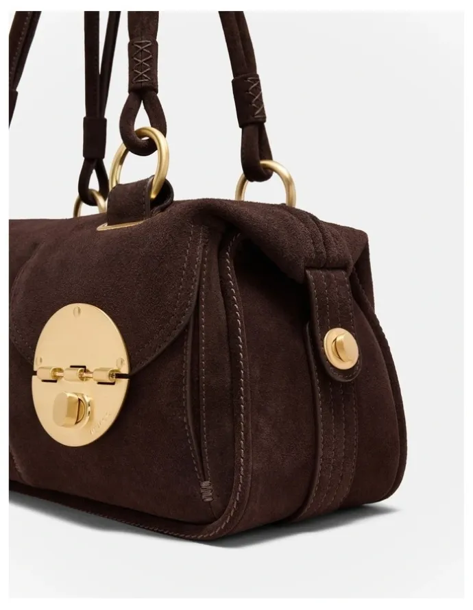 Mimco Turnlock East West Bag in Chocolate