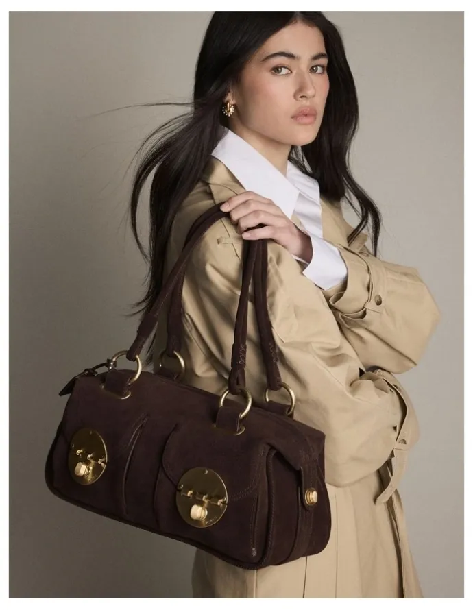 Mimco Turnlock East West Bag in Chocolate