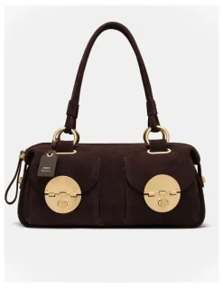 Mimco Turnlock East West Bag in Chocolate