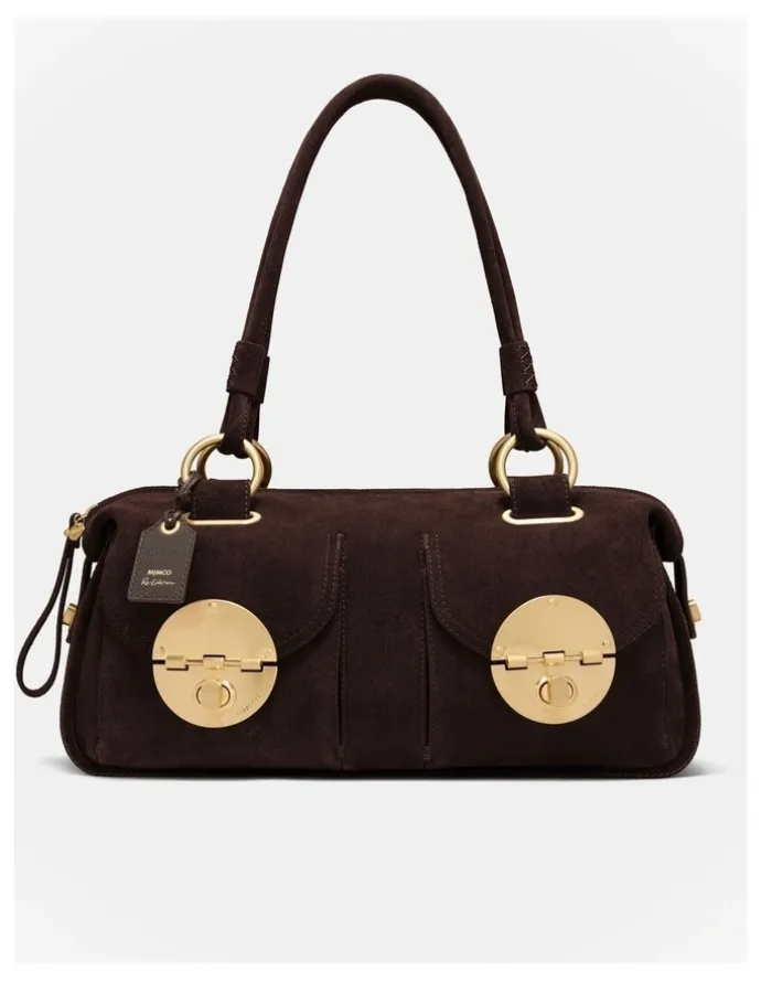 Mimco Turnlock East West Bag in Chocolate