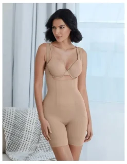 Miraclesuit Shapewear Back Magic Long Leg Torsette in Beige