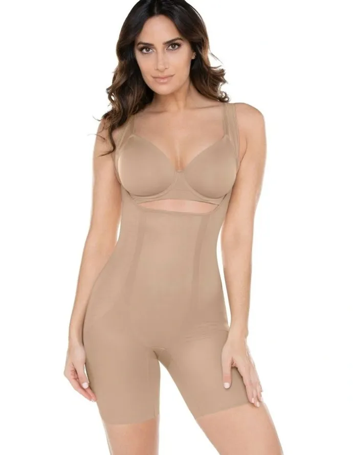 Miraclesuit Shapewear Back Magic Long Leg Torsette in Beige