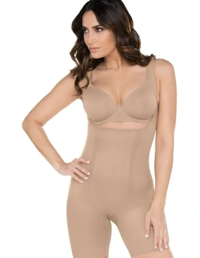 Miraclesuit Shapewear Back Magic Long Leg Torsette in Beige