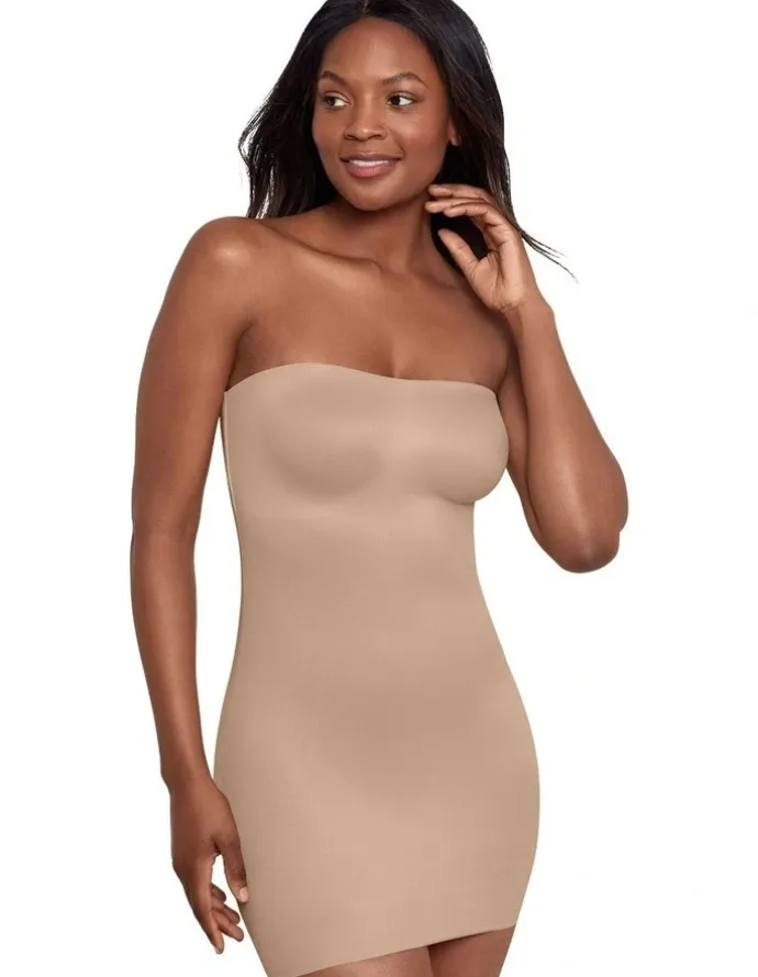 Miraclesuit Shapewear Convertible-To-Strapless Multiway Shaping Slip Dress in Warm Beige